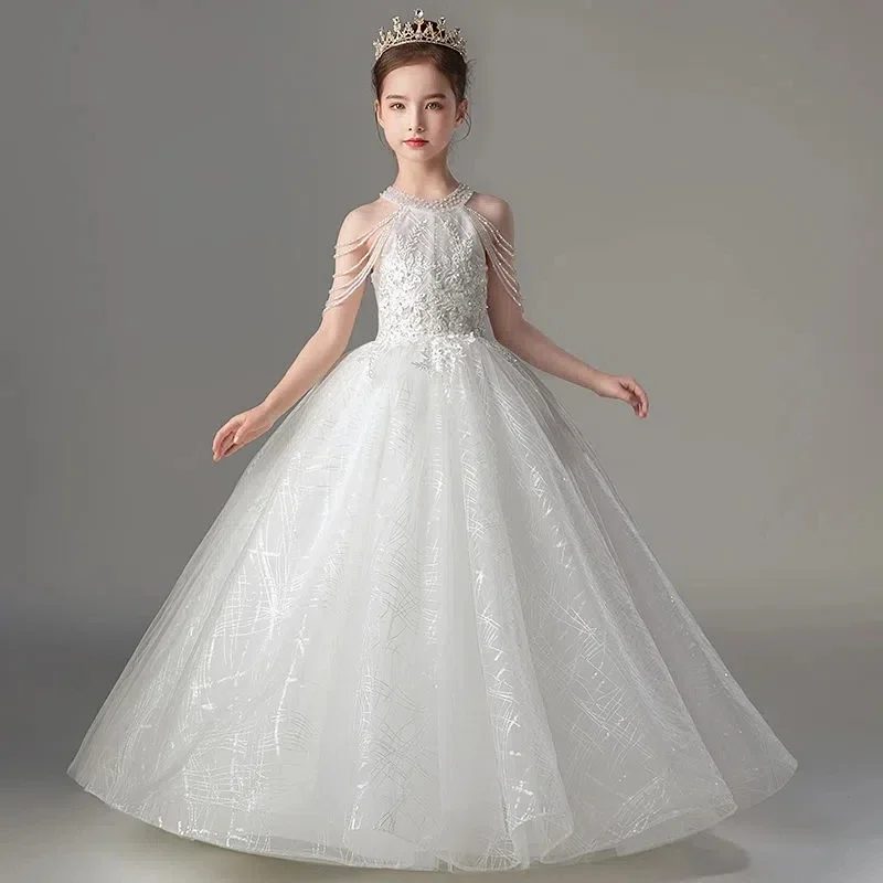 luxury girl children's party dress for Kids 12 14 years prom Child dresses pageant teen bridesmaid Wedding ceremony Ball Gowns