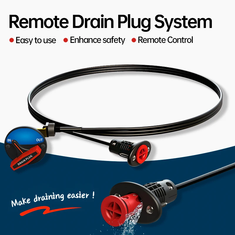 Remote Bilge Drain Plug – Easy Install Console Switch for Bass, Jon, and Aluminum Boats