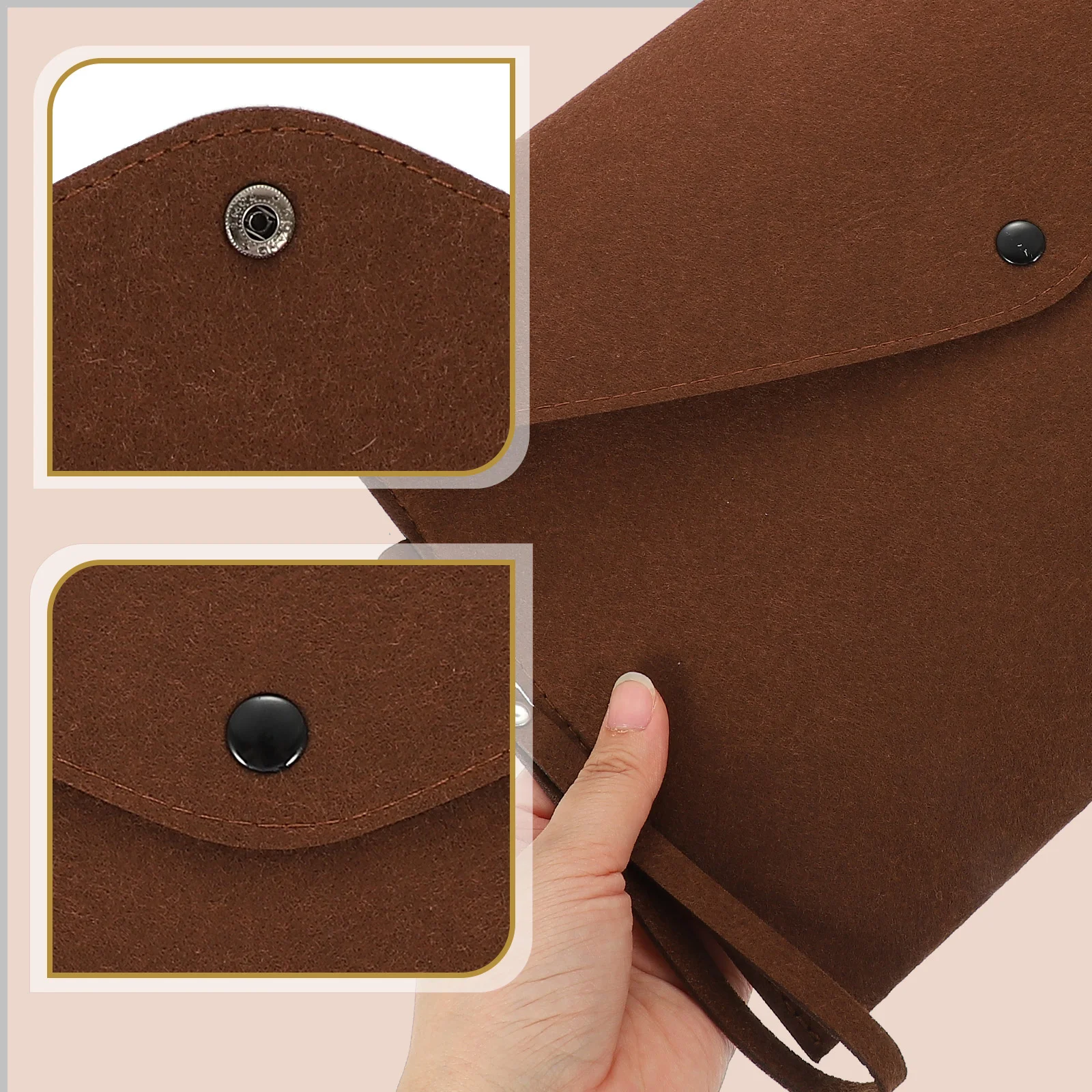 Folder Felt Paper Bags Business Envelopes File with Lanyard The Desktop Stores Test Papers Travel