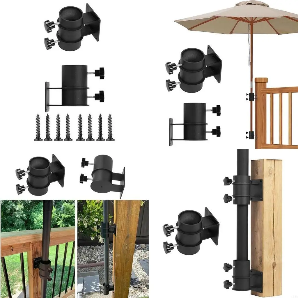 

Patios Umbrella Holder Outdoor Umbrella Base Adjuatable Umbrella Clamps Mount Set C5AD