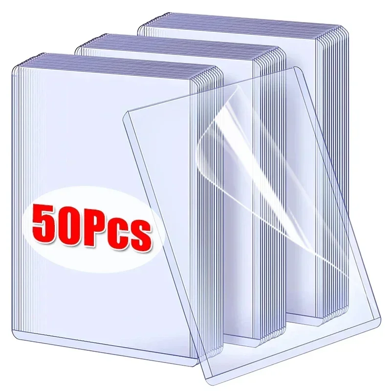 Funda transparente para tarjetas Kpop coreana, con película protectora, tarjetero transparente, soporte para tarjetas de juego de fotos Idol,