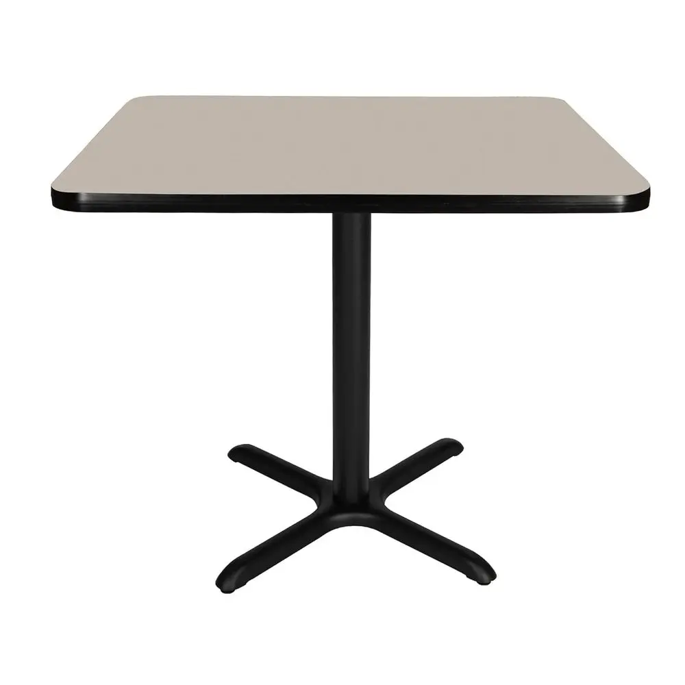 

33636XDGY Premium Commercial-Grade Restaurant and Breakroom Cafe Table (Square, 36 in Side, 30 in Dining Height, X-Base, Black e