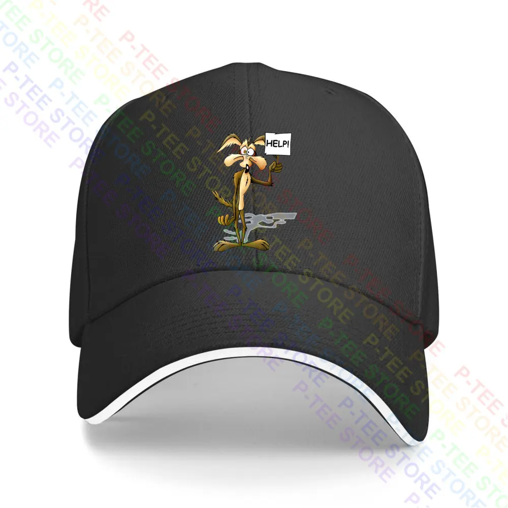 Maglia Willy Coyote Road Runner Cartone Help Baseball Cap Snapback Caps Knitted Bucket Hat