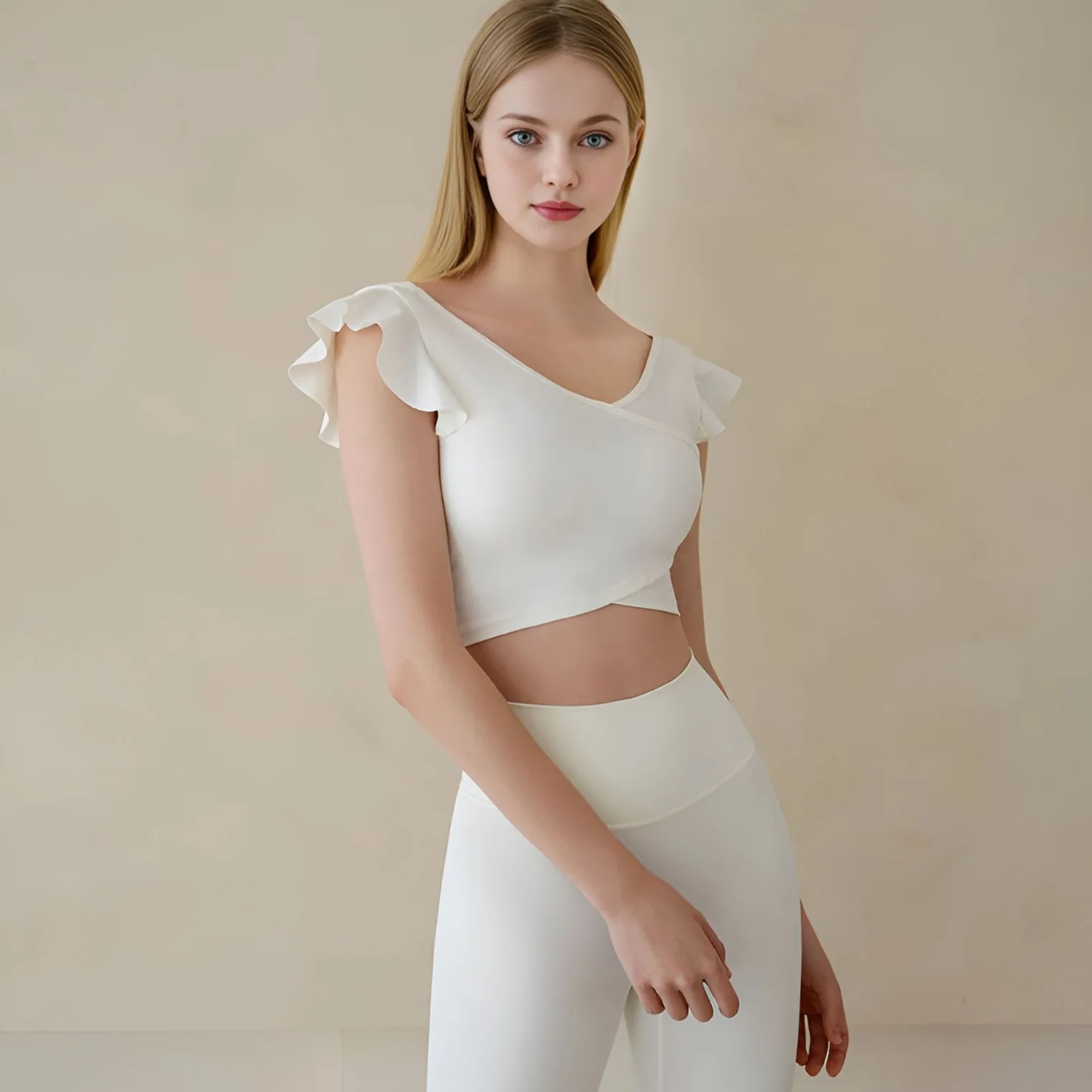 ملابس اليوغا، مزاج الصيف للسيدات، الروح الجنية، سترة اللياقة البدنية، سترة رياضية ضيقة احترافية بأكمام قصيرة من Pilates #1