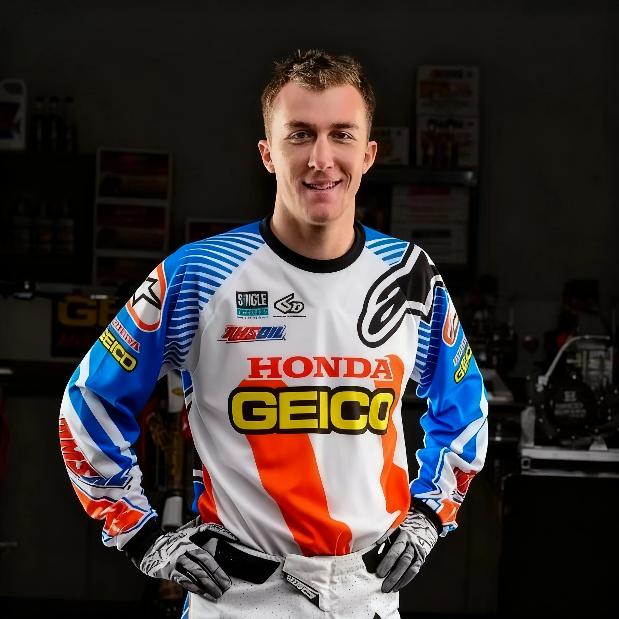 

Honda 2025 Men's Long Sleeve Motorcycle Jersey Quick Dry Breathable Racing Shirt Comfortable Off-Road Moto Top for Summer Riding