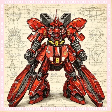 

RG 1/144 Electroplated Translucent Fukuoka Sazabi Assembly Model Kit Action Figure with Crab Claw Water Slide Decals Boy Toy