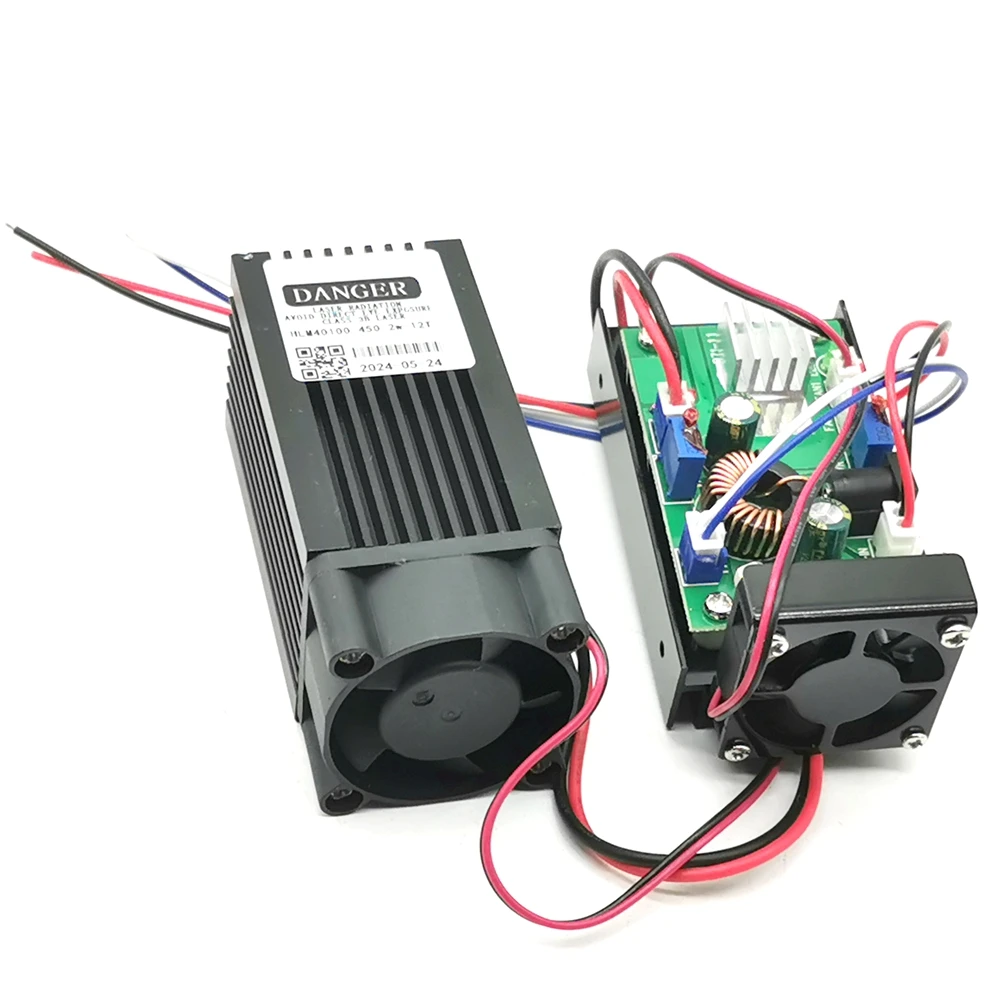 Adjustable High Power 450nm 4W /2W Blue Laser Diode Dot Module Engraver with Heatsink 12V TTL