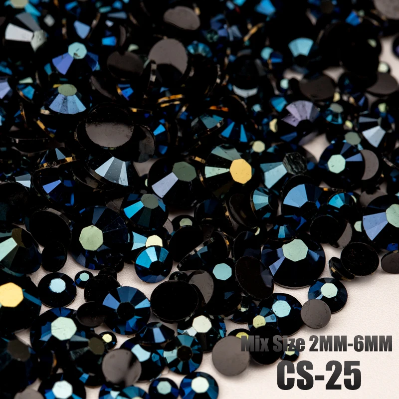 VDD 30/100g Gemischte Größen 2-6mm Harz-Strass-Kristall-Flachsteine aus Kunststoff Großhandel DIY Nagelzubehör Kunsthandwerk Dekoration – Detail 29