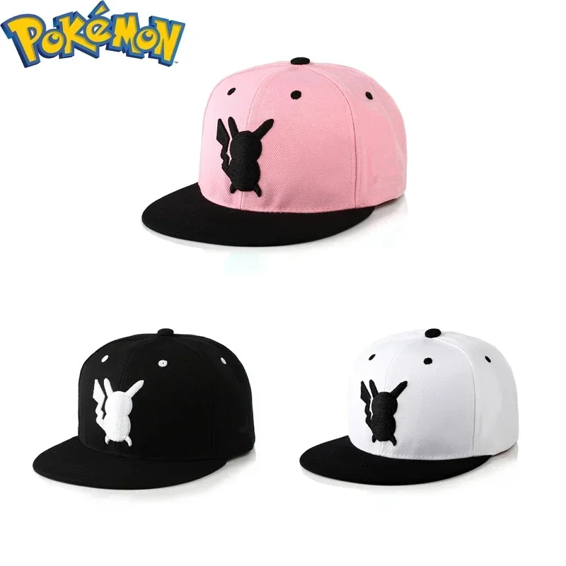 Anime Pokemon czapka z daszkiem czapka Anime rysunek Pikachu z uszami bawełna uniwersalny regulowany kapelusz Cosplay urodziny prezenty