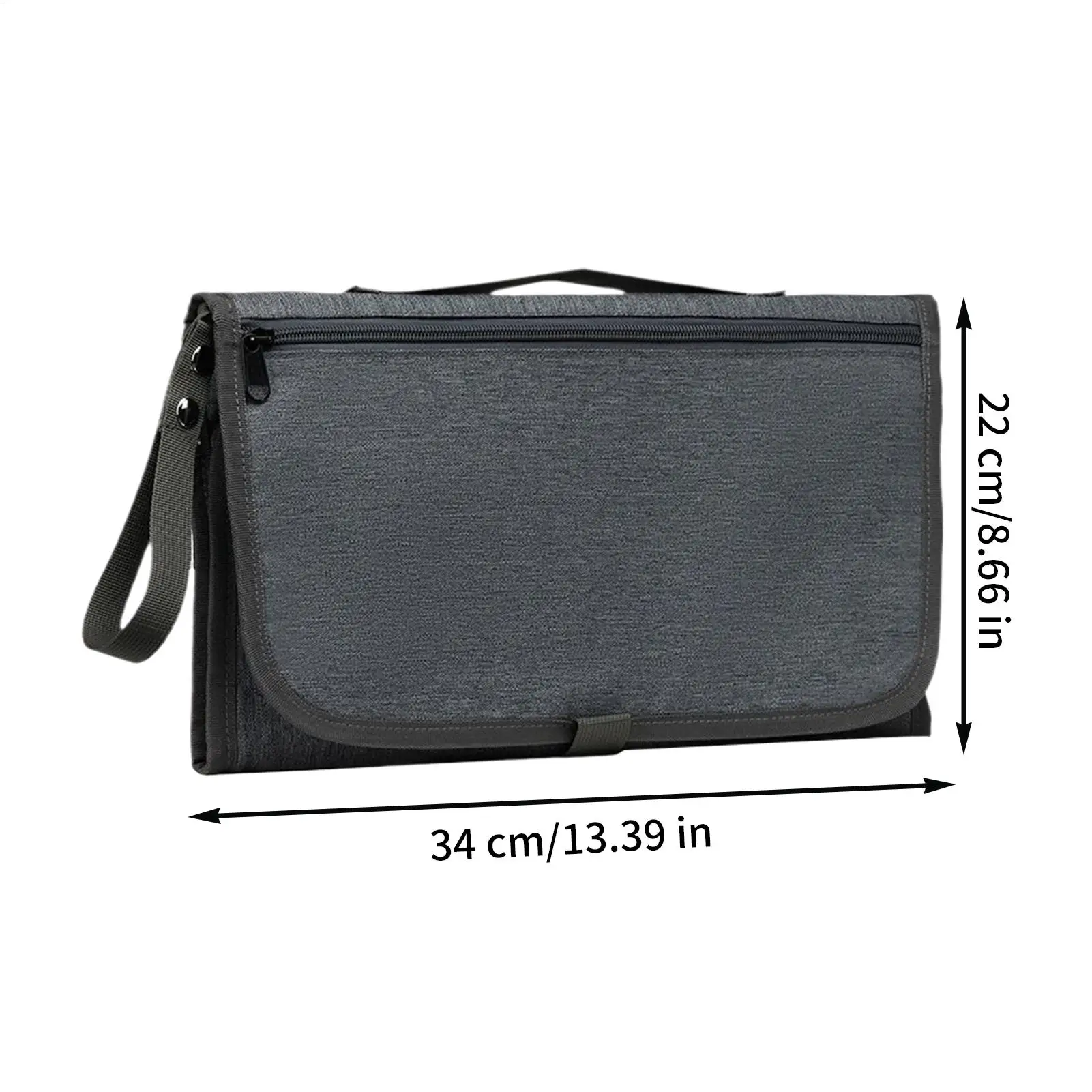 حقيبة حفاضات ذات سعة كبيرة حقيبة حفاضات أطفال مقاومة للماء مع وسادة تغيير الحفاضات للسفر اليومي على الشاطئ والرحلات القصيرة والنزهات العائلية #6