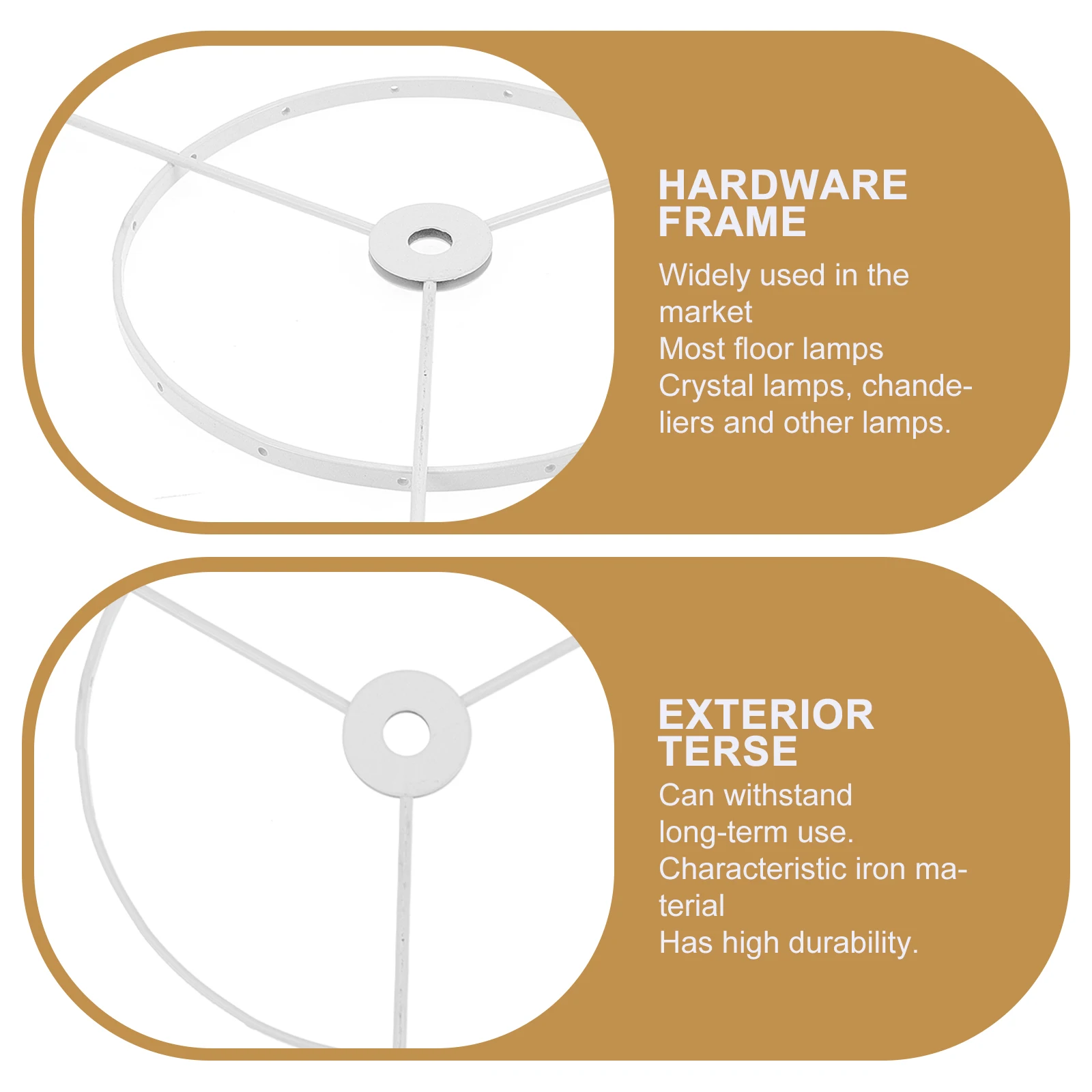 

E27 Crystal Lamp Shade Frame White 25cm Double Layer Ch DIY Metal St Vintage Holder for Ceiling Desk Light Lampshade