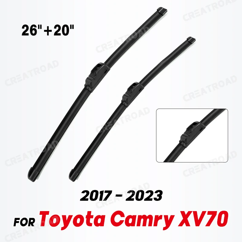 Wiper Front Wiper Blades For Toyota Camry XV70 LE TRD SX 2017 - 2023 Windshield Windscreen Window Brushes 26\