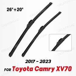 Wiper Front Wiper Blades For Toyota Camry XV70 LE TRD SX 2017 - 2023 Windshield Windscreen Window Brushes 26