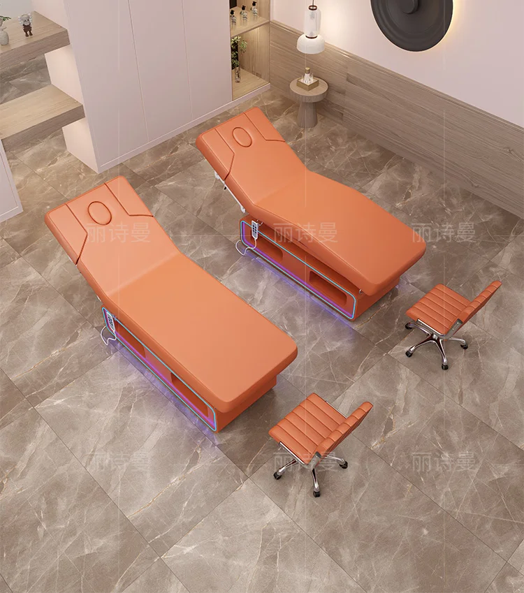 Electric lifting beauty bed, special microplastic injection operating bed for beauty salon, multi-functional massage