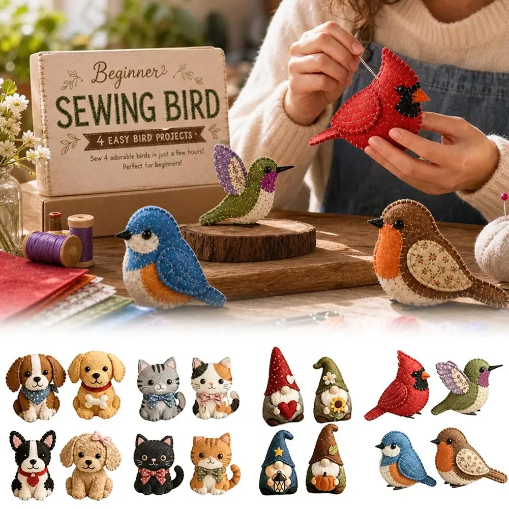 Cute 3D Beaded Fabric DIY Kit - Creative Handmade Material Pack New Arrival