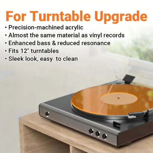 Imagen 2 del producto Alfombrilla Antideslizante para Discos de Vinilo, Alfombrilla de Repuesto para Tocadiscos, Reduce el Ruido Estático del Polvo para Tocadiscos de 12 Pulgadas