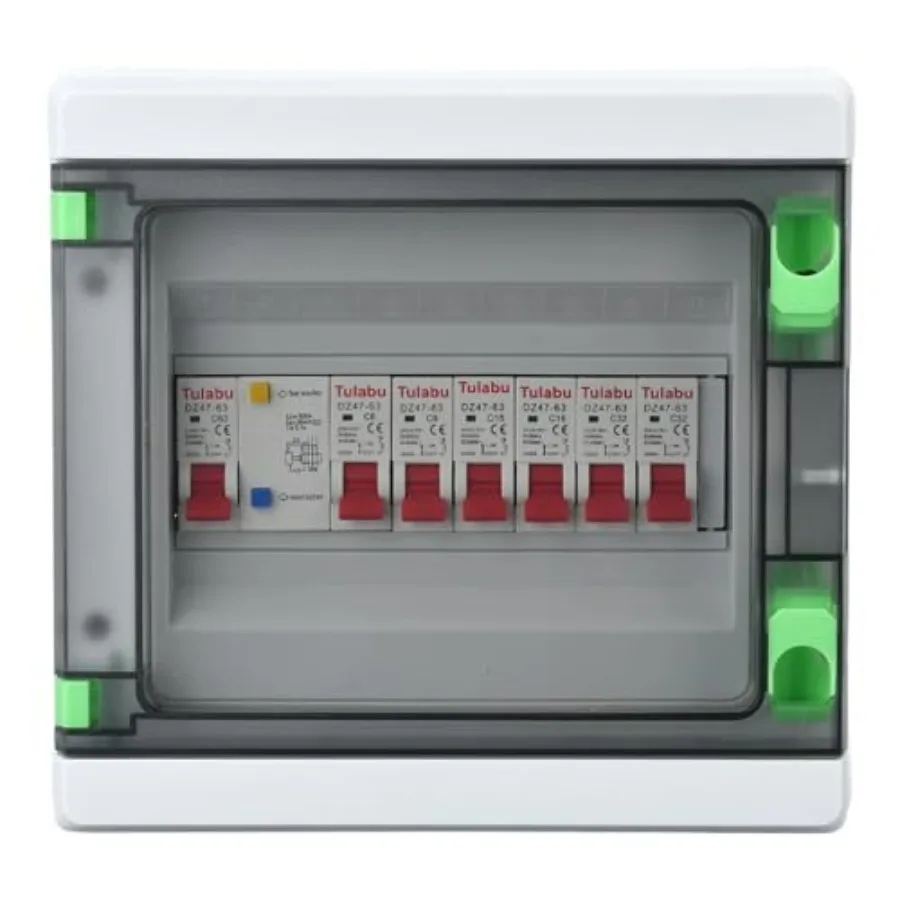 

HA 6 Way IP65 Weatherproof Circuit Breaker Panel with Clear Cover, Indoor/Outdoor Home, Garage, and Workshop Use