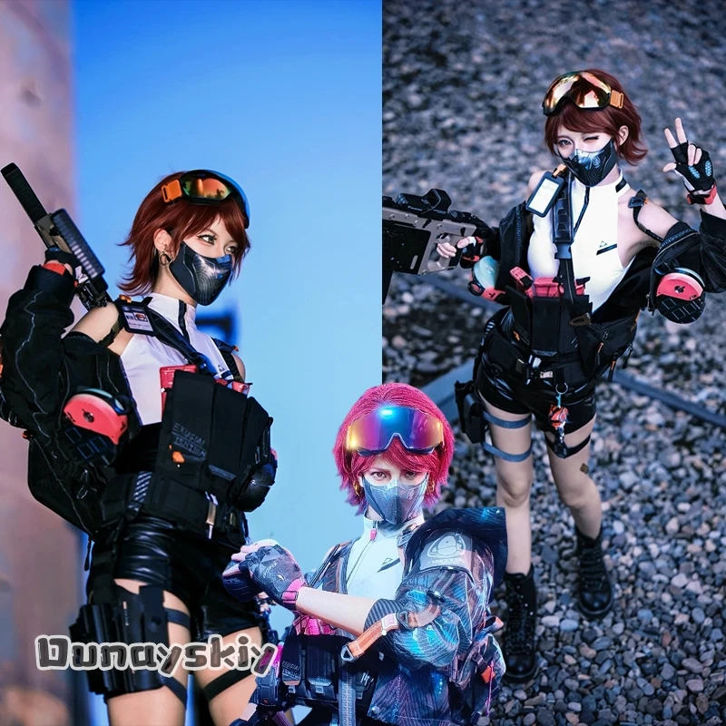 Костюм для косплея Game Delta Force Zoya Pomchenkova {Anna zhang Online} Кожаная мотоциклетная куртка из искусственной кожи, шорты Zoya Midnight Postman ‌
