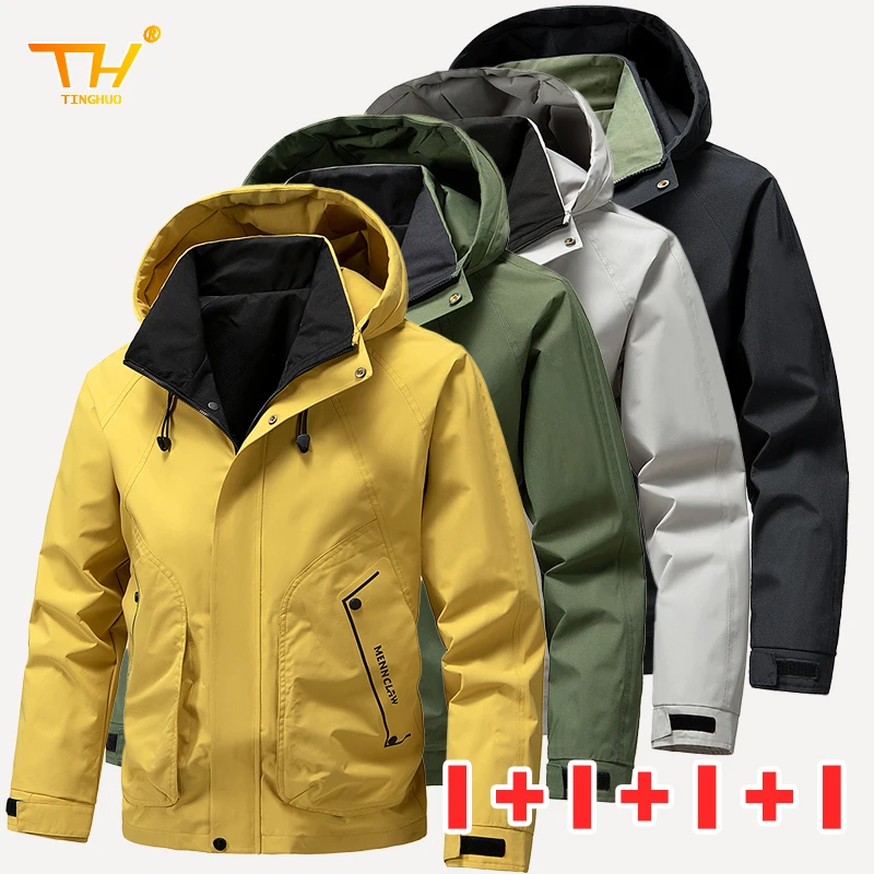 2025 Windbreaker Men Tactical Jacket Sports Outdoor Hooded Spring Autumn Military Men's Coat Field Climbing Thin Outwear