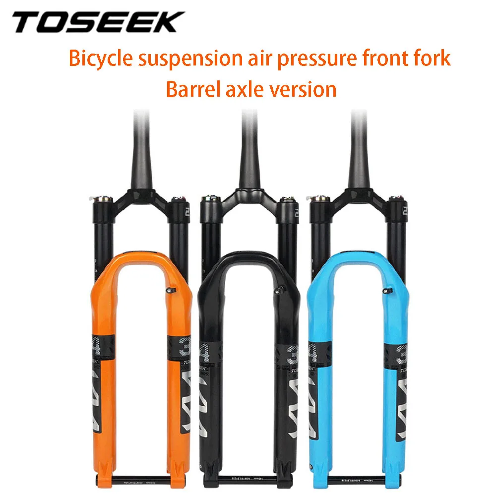 

TOSEEK Bicycle Suspension Fork Barrel Axle Version Air Pressure Shock Absorption Aluminum Alloy Magnesium Alloy Material
