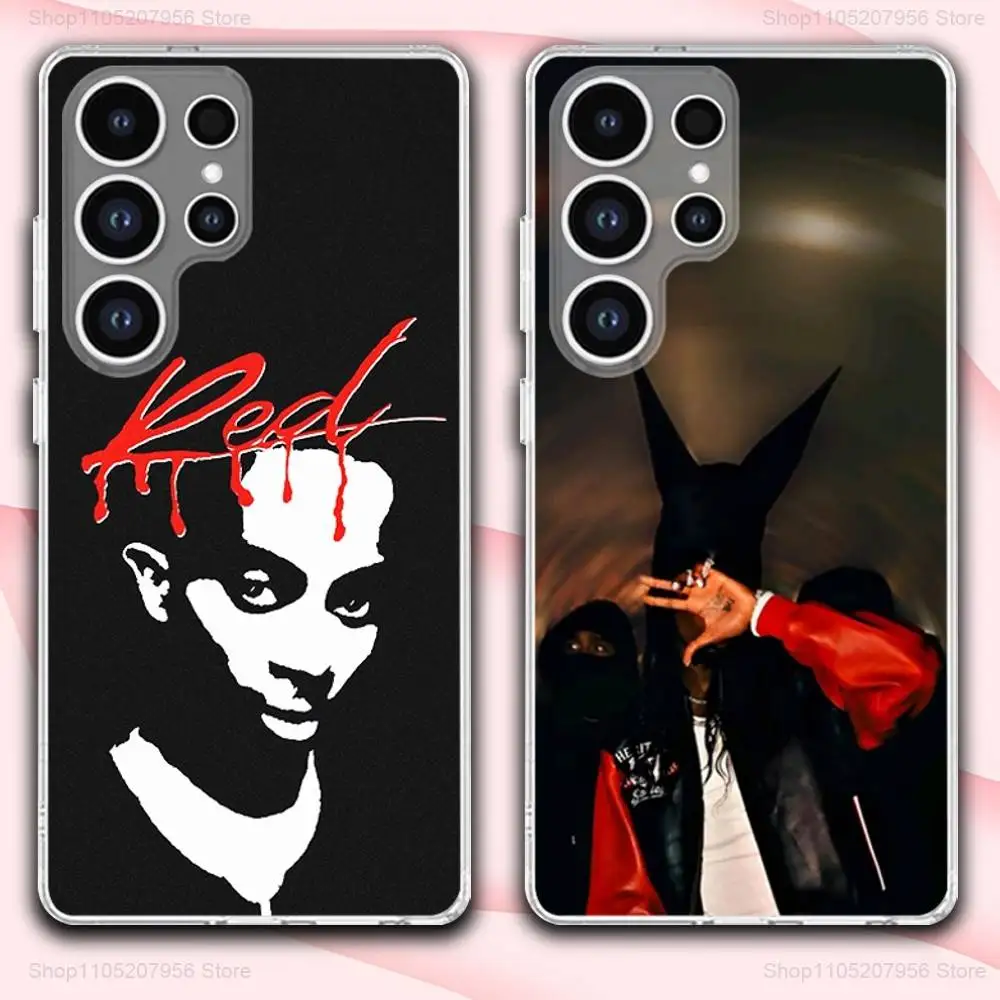 

P-Playboi Singer C-Carti For Samsung A30,71,51,S9,10,20,Ultra,FE,Lite,S21,22,23,24,25,PIus,Phone Case Transparent Shockproof