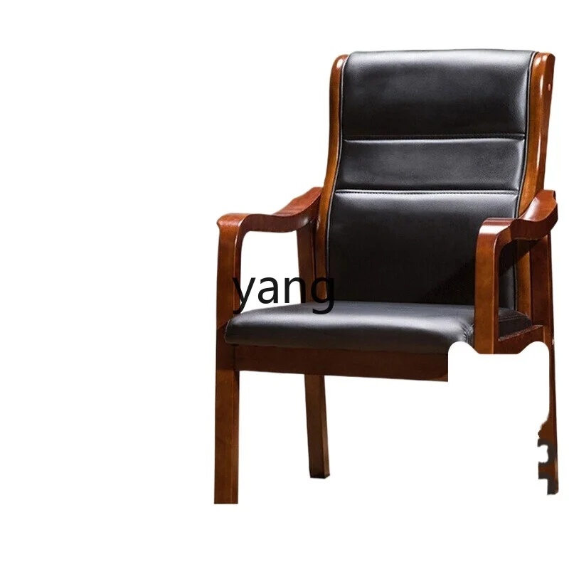 

TGF single conference chair solid wood office backrest mahjong chair household chess and card chair