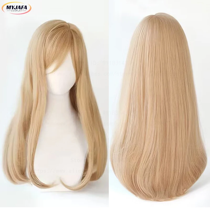 

Anime Kinoshita Akane Cosplay Wig Long Ginger Color Wig Heat Resistant Synthetic Hair Anime Wigs + Wig Cap