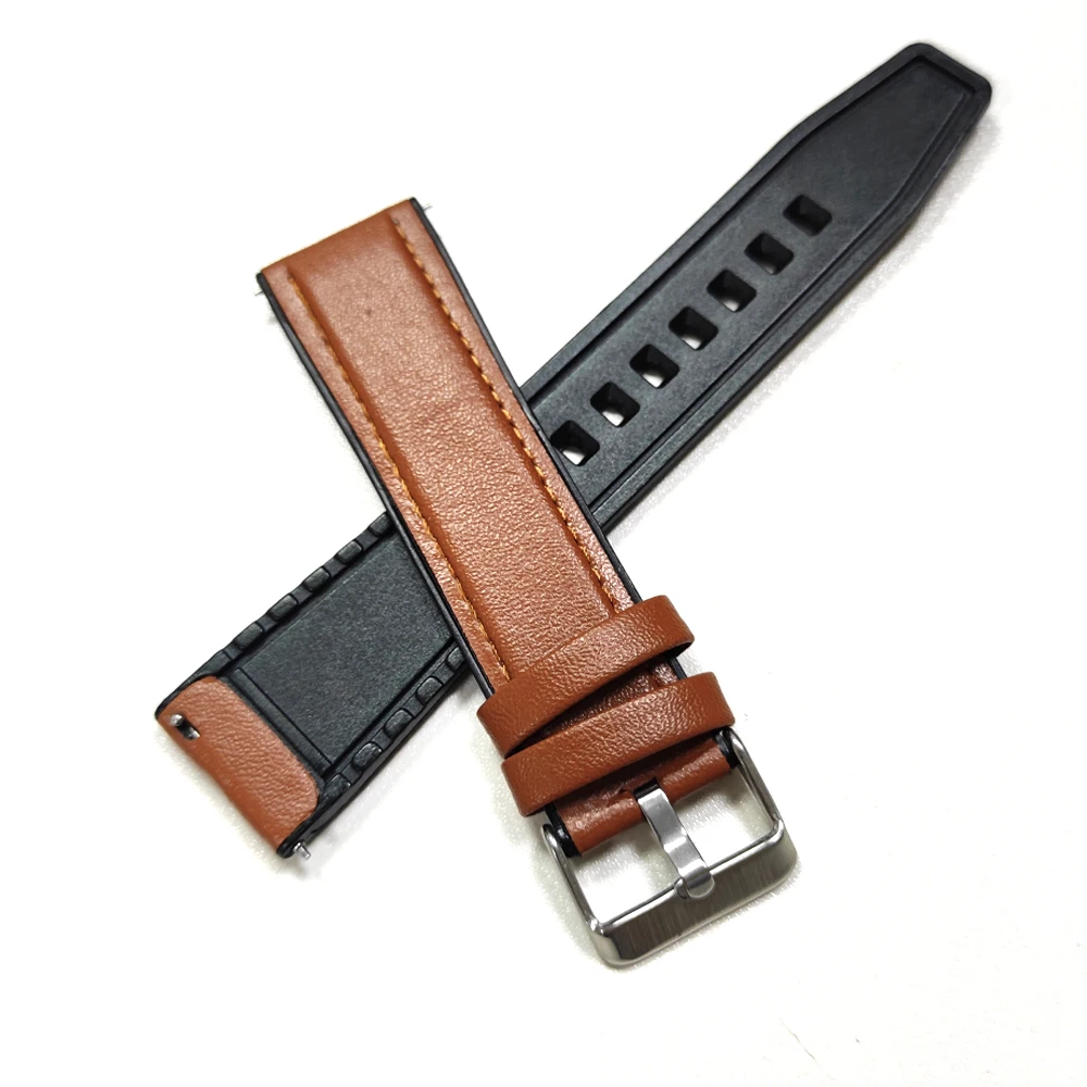 22-mm-Leder-Silikonarmband für Huawei Watch GT6 6Pro GT7 GT5 GT4 46 mm, Ersatzarmband für Samsung Galaxy Watch 3 45 mm, Gear S3. – Detail 8