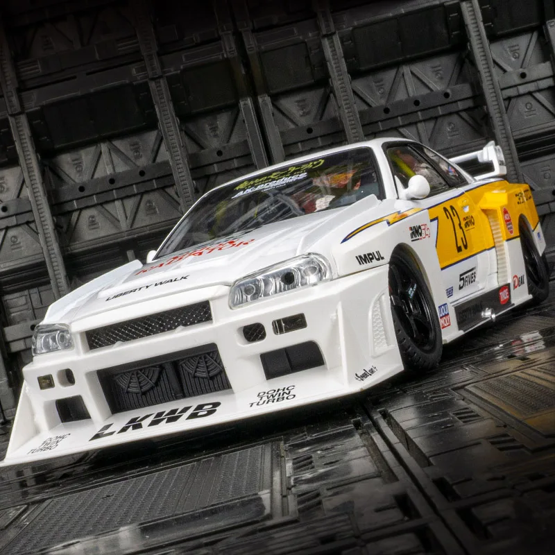 1: 18 Simulation Nissan GT-R34 SKYLINE Track Edition Alloy Car Model Decoration Large Car Model Doors Can Open