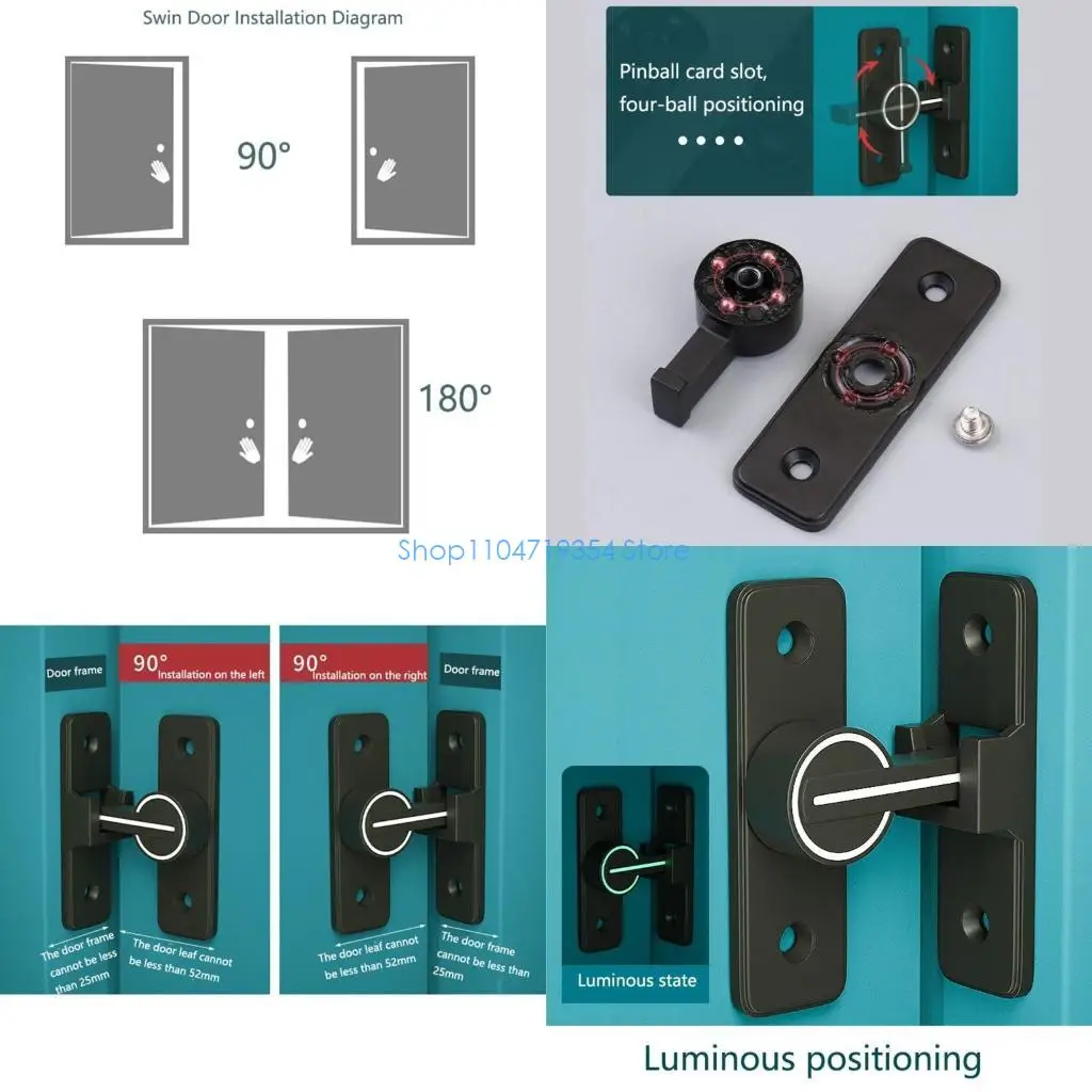 

0XLD Противоугонные дверные замки Световой дверной замок сарая Поворотный замок для ванной комнаты Крытый для