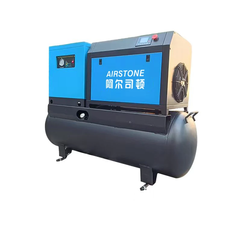 Airstone 10bar 4KW Single-phase 220V Direct Drive Variable Speed 4-in-1 Integrated Screw Air Compressor Air End Line Filter