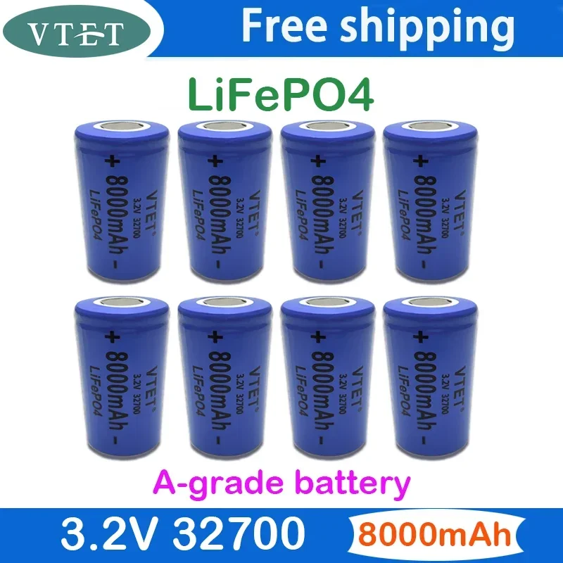 

Новый оригинальный бренд 32700 8000 мАч 3,2 В Lifepo4 аккумуляторная батарея 8,0 Ач 50 А профессиональная литий-железо-фосфатная батарея