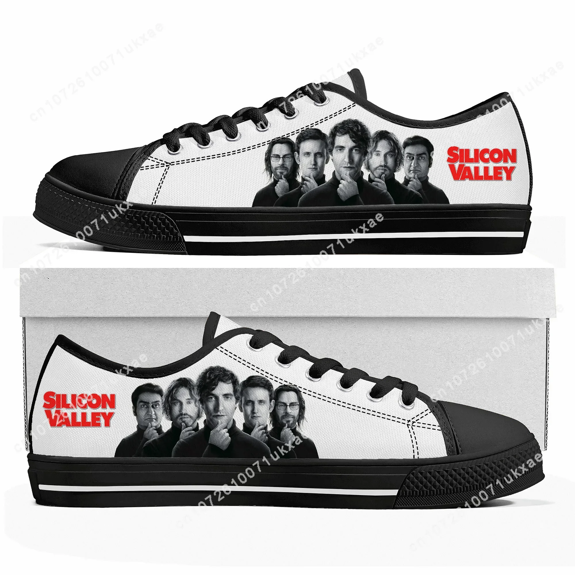 Silicon Valley TV series Low Top Sneakers Mens Womens Teenager Middleditch Canvas Sneaker couple Casual Shoes Customize Shoe