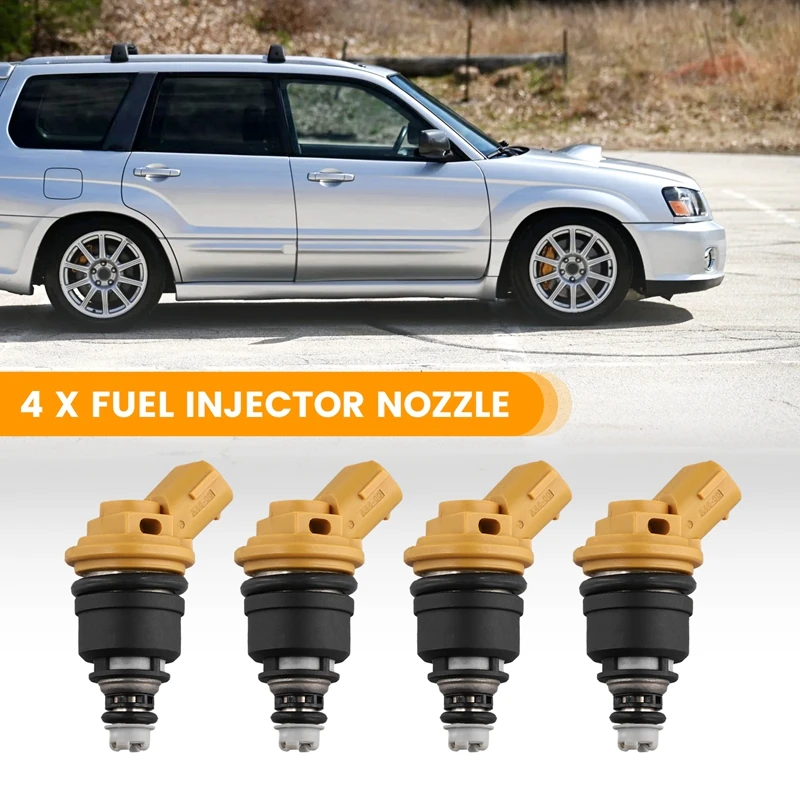 4PCS 16600-AA170 New Fuel Injector Nozzle For Subaru Outback Legacy Impreza Forester Baja 2004-2007 2.5L TURBO