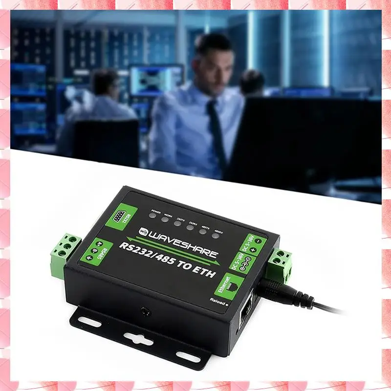 JAJA Waveshare RS232/RS485 zum Netzwerk-Port-Modul, Dual-Serial-Port, ETH, RJ45, Industriequalität, Zwei-Wege-transparente Übertragung