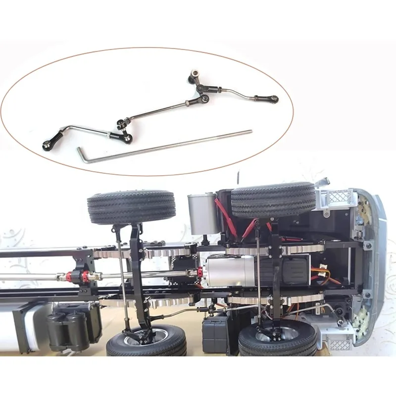 

Metal Second Floor Board Steering Lever Set for 1/14 Tamiya RC Truck Car Scania Volvo Benz diy Parts Toys