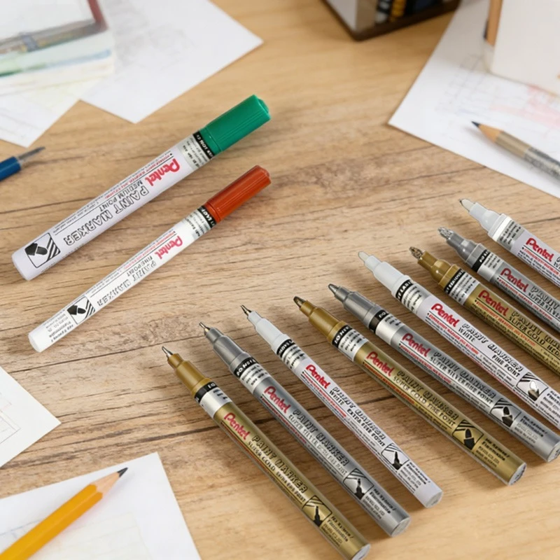 

2pcs Paint Pen Oil-based 0.8/2.2mm Line Width Waterproof Non-fading Handbook Decoration Poster Design Art Creation Handmade DIY