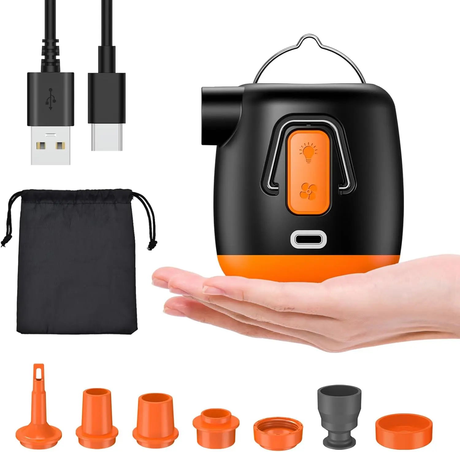 

Portable Air Pump For Inflatables, 3600Mah Battery Rechargeable Pump Inflator/Deflator Mini Air Pump, Tiny Air Pump With