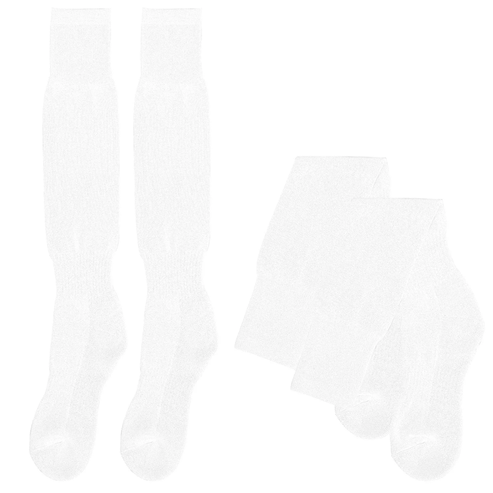 2Pairs جوارب طويلة إلى الركب الرياضة تخزين البوليستر مريحة لكرة القدم البيسبول الأنشطة في الهواء الطلق جوارب البيسبول