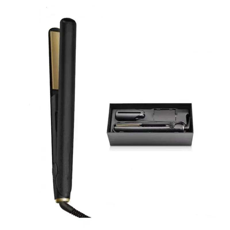 

Best Portable Professional Mini Flat Iron 2 in 1 New Model gold Hair Straightener Curler, Suitable for Outdoor RV Use
