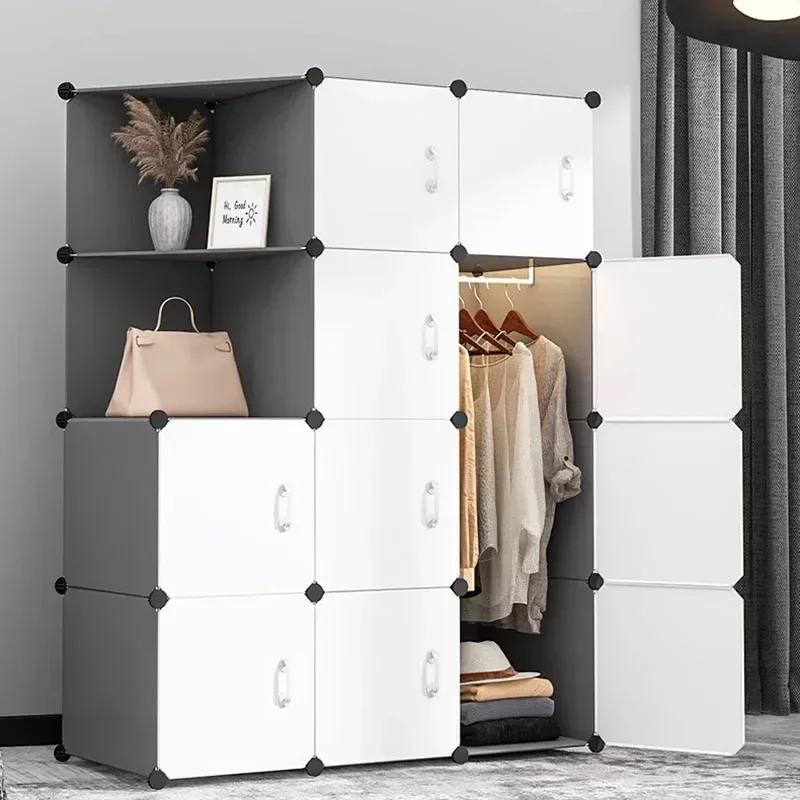 Simple Portable Closet Partitions Clothes Storage Organizer Wardrobe Bedroom Cupboard Cabinet Shelf Vestidores Salon Furniture