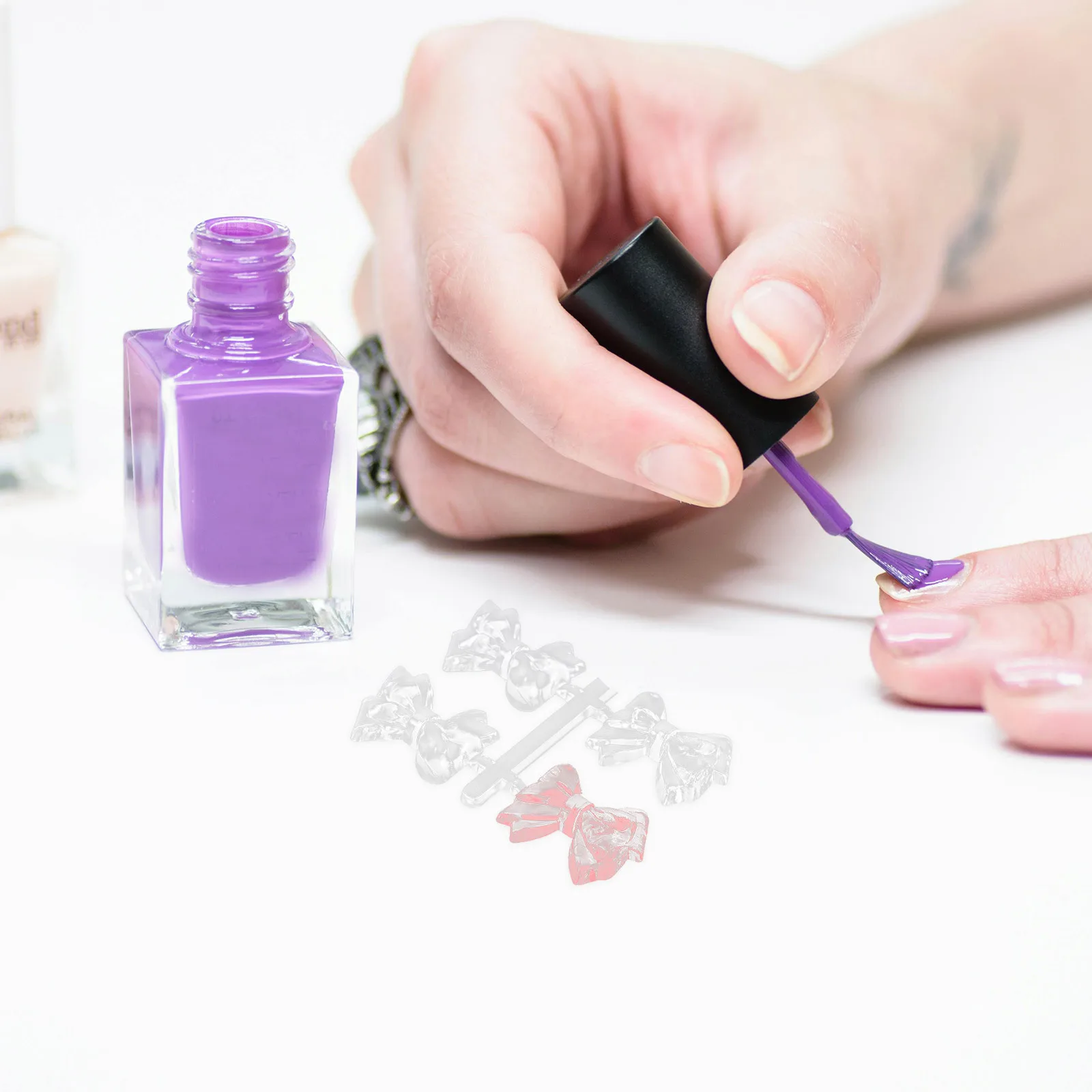 

120Pcs Transparent Nail Polish Practice Board Color Show Cards for Manicure Training Salon Display Tools Color Show Cards