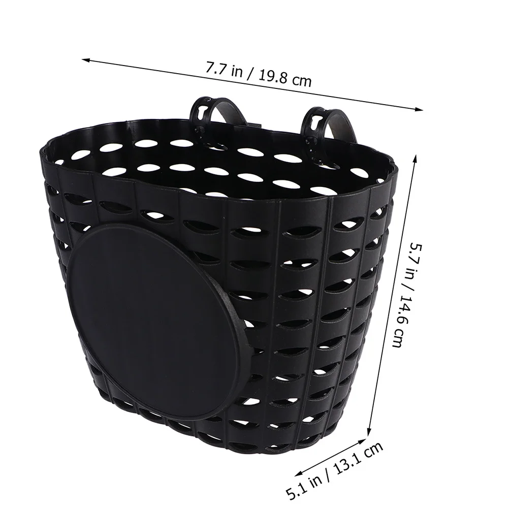 

2Pcs Plastic Bike Basket Front Detachable Thick Strap Design Storage Container Cycling Small Item Carrier Bike Basket
