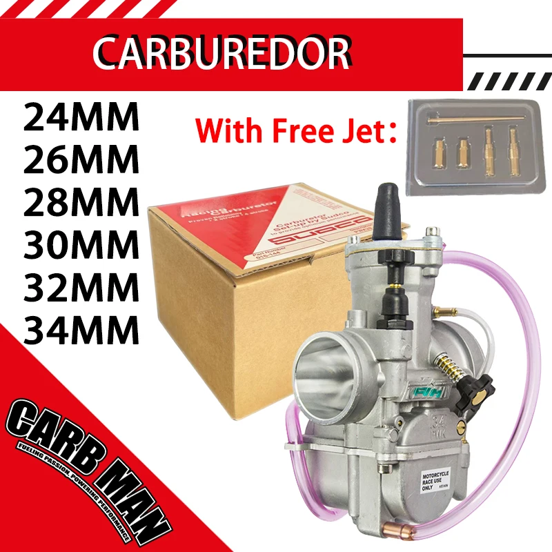 

For KOSO OKO 24 26 28 30 32 34mm 2T 4T Universal Scooter ATV Dirt Bike KEIHIN PWK Racing Carburetor With Free Jet Set