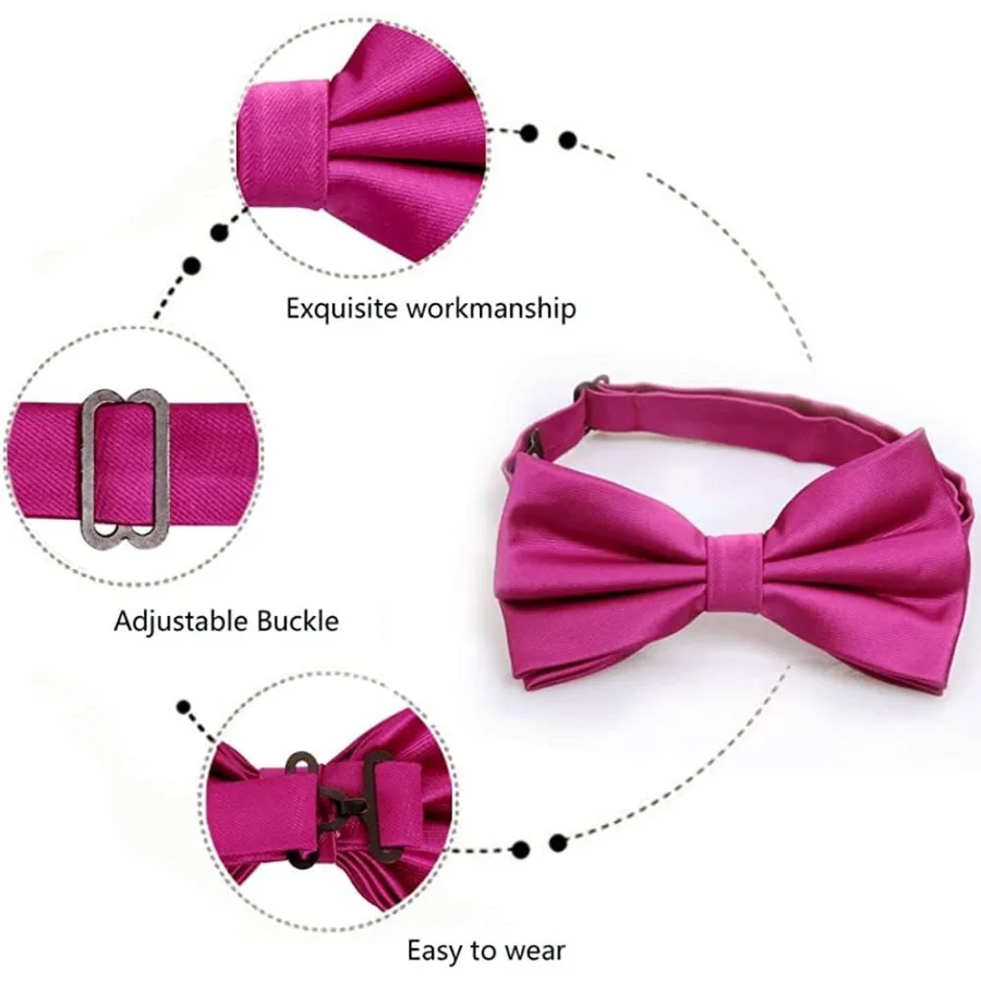 Elegante set da uomo formale che include fazzoletto da taschino con papillon e gemelli, perfetto per matrimoni, eventi Galas e BlackTie con