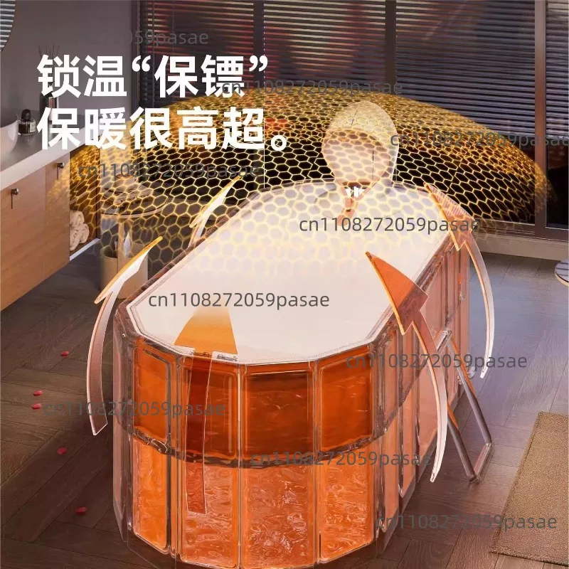 Folding Bath Bucket Insulated  Portable Full Body Bath  Bucket Sweat Bath Bucket