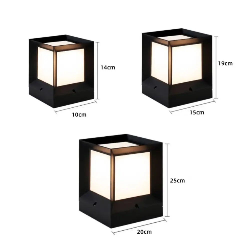 Modern E27 Led Outdoor Post Light Column Pier Enclosure Fixture Pillar Cap Lights IP54 Waterproof 220V Column Lights Yard