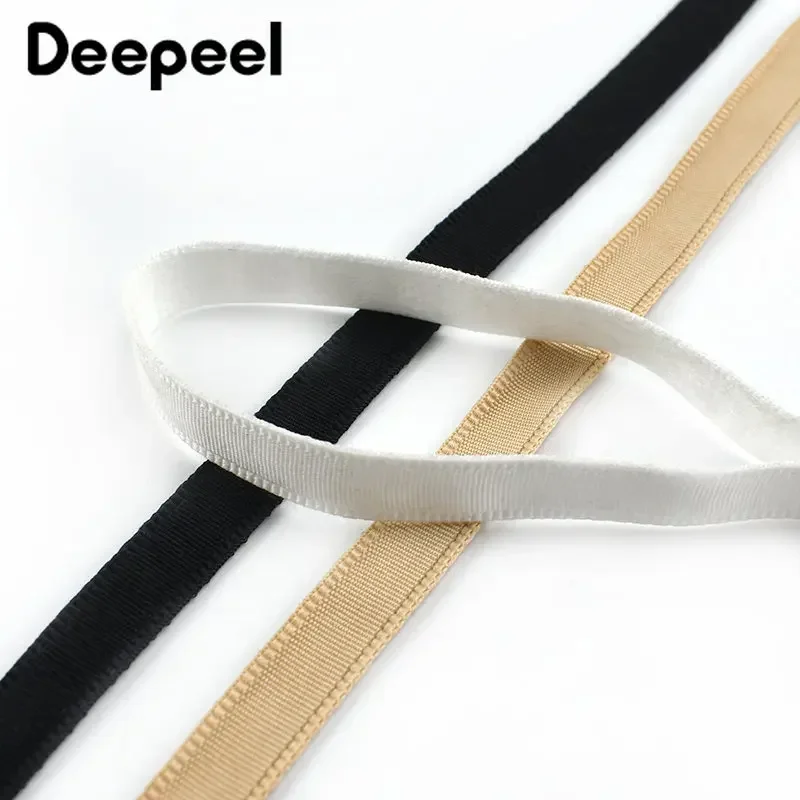 10/20Meters Tubular Ribbon 10mm Underwear Bra Strap Decorative Webbing Tape Dress Corset Clothes DIY Sewing Supplies Accessories