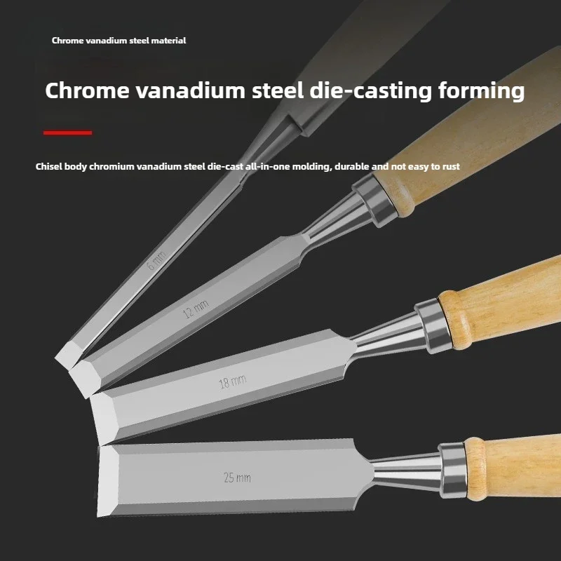 

Хромованадиевая сталь, твердая древесина, деревообрабатывающее долото, специальные стальные деревообрабатывающие инструменты, стальное долото с деревянной ручкой