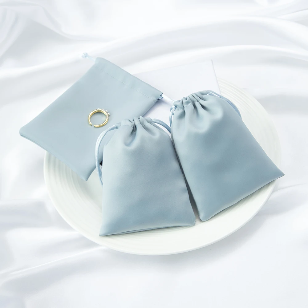 10pcs Small Satin Silk Drawstring Pouches